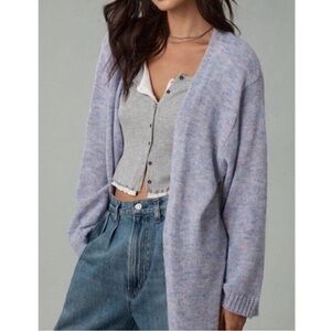 Anthropologie Lavender Longline Cardigan